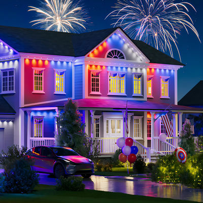 壁掛けの屋外スマートエーブライト RGBIC CCT照明 CRIとPCABSハウジング