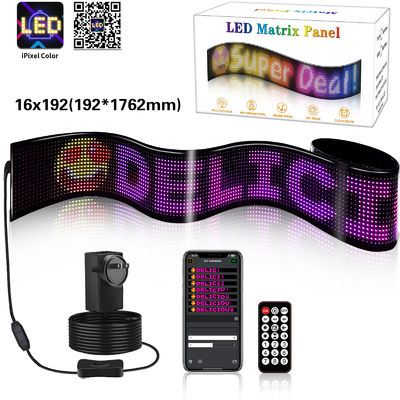 USB 5V フレキシブルマトリクスパネルスクリーン 16*192 ピクセルサイズ 多用途向け