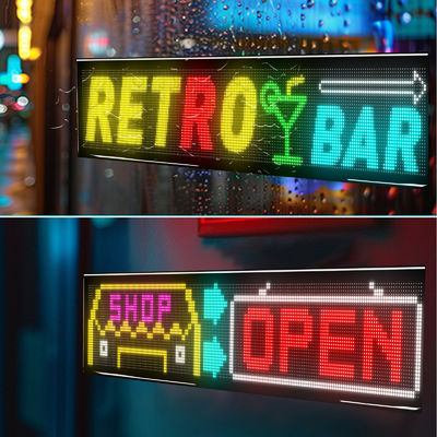 高明るさ 3500 ニット LED 柔軟スクリーン ブルートゥース接続 1330x192mm