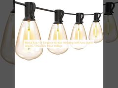 パティオライトとAC 110V/220V入力電圧で結婚式にエレガンスを加えましょう